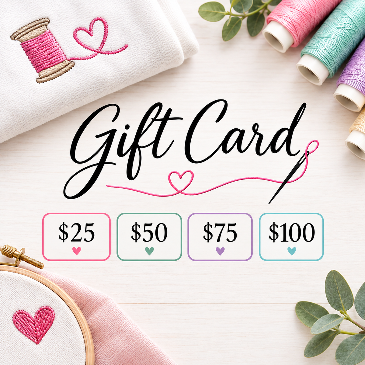 Q’tees & Moore Gift Card $25-$100