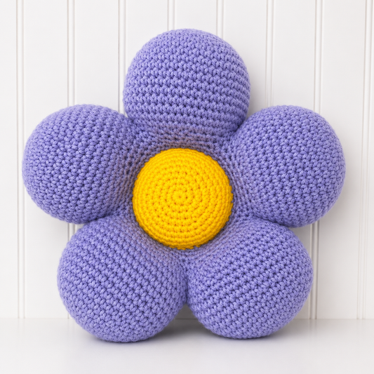 Crochet Flower Pillow/Throw Pillow/Nursery Decor