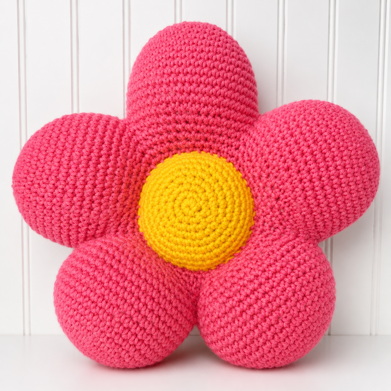 Crochet Flower Pillow/Throw Pillow/Nursery Decor